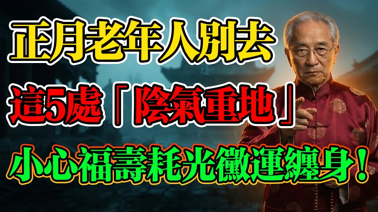 南懷瑾：正月老年人打死都不能去！這5個陰氣重地，小心福壽耗光黴運纏身！#老人養生 #陰氣重地 #耗陽氣 #福壽 #運勢 #健康禁忌 #長壽祕訣 #陽氣 #南懷瑾 #佛學智慧 #因果輪回 #晚年養生
