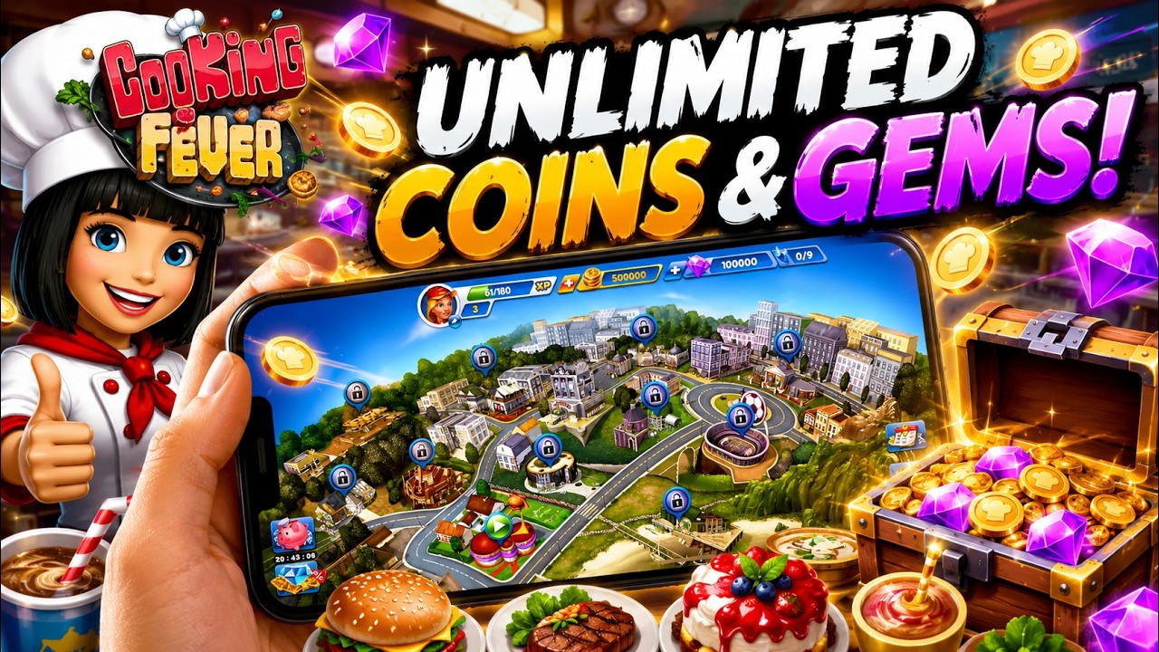 Cooking Fever Hack/Mod Apk - How to Get Unlimited Gems and Coins (iOS Android) 2026