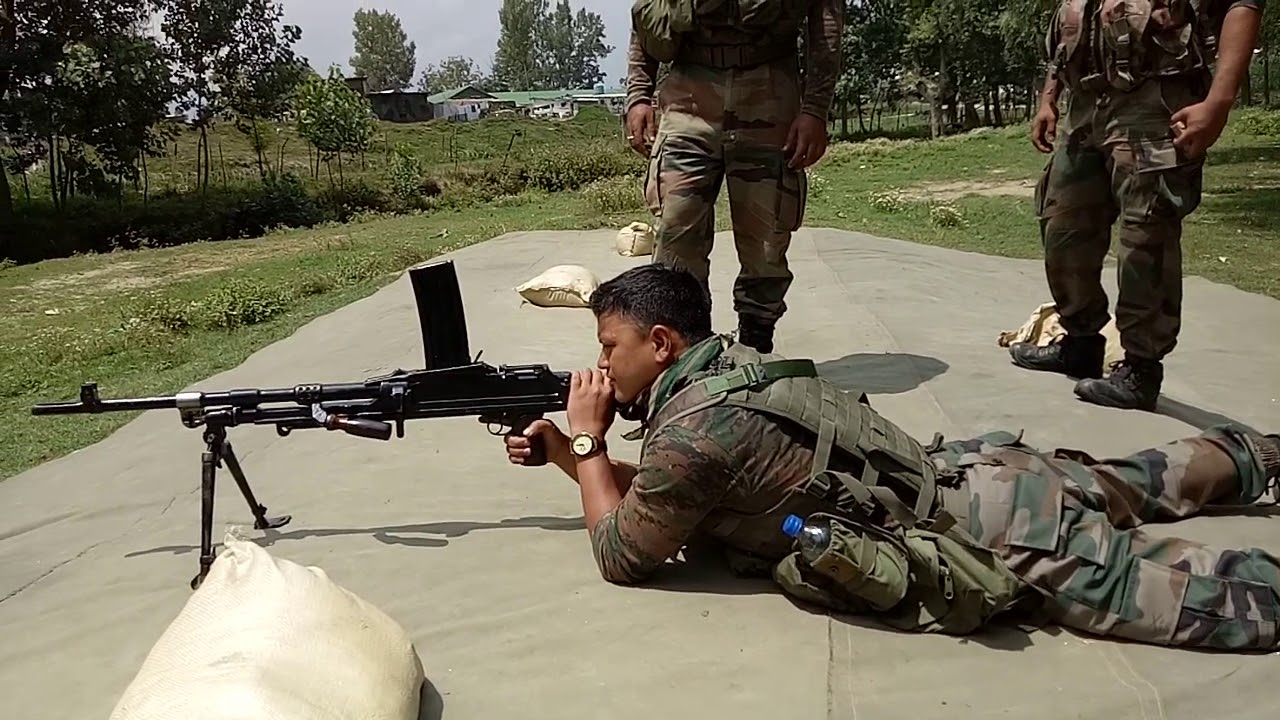 Indian Army LMG  Firing/Training