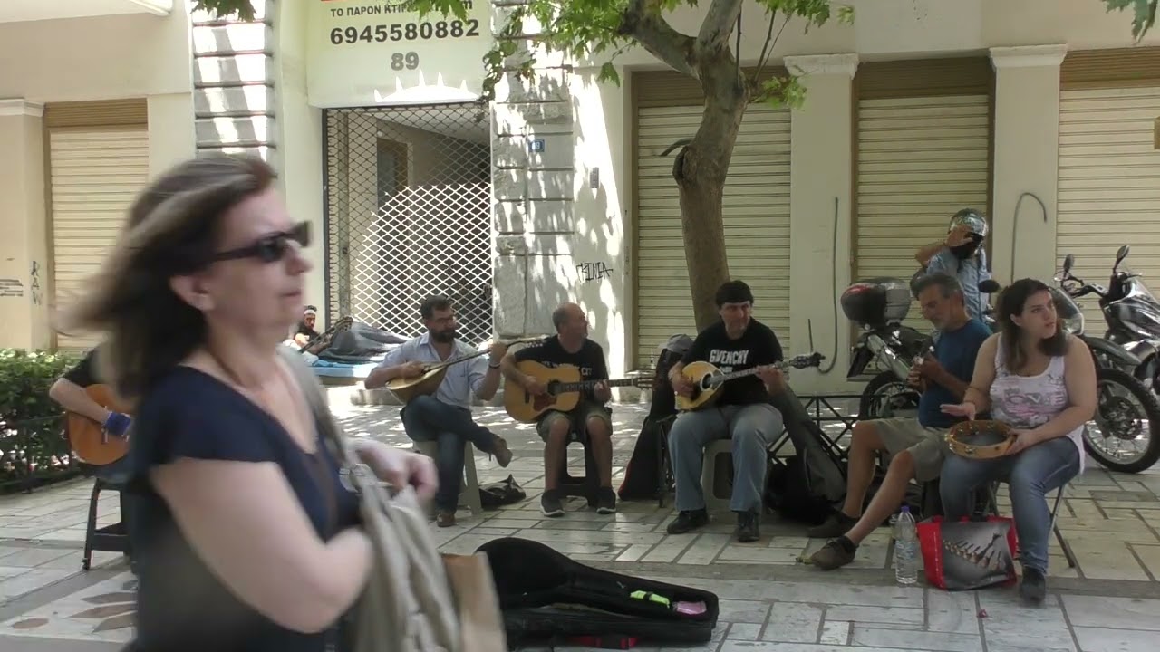 Φραγκοσυριανή / Μαύρα μάτια μαύρα φρύδια - Μουσικοί του δρόμου | Αιόλου (Αθήνα) 19/6/2019