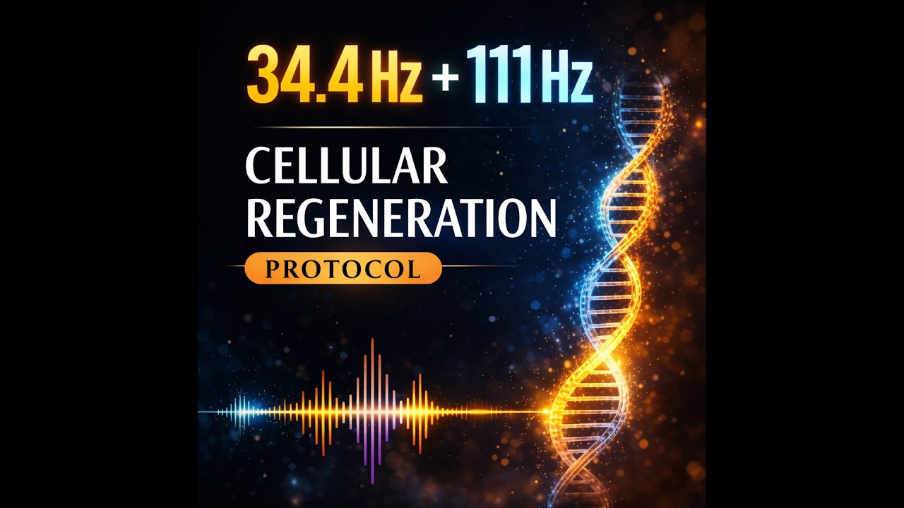 🔴 LIVE | ⒽⓏ 34.4 Hz + 111 Hz | Pure Tone DEEP CELLULAR REGENERATION | Ancient Resonance Protocol