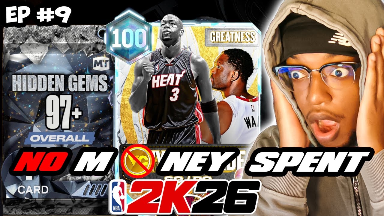 NO MONEY SPENT #9 NBA 2K26 MYTEAM - 100 OVERALL D WADE IS HOME + 97+ HIDDEN GEM PACK OPENING