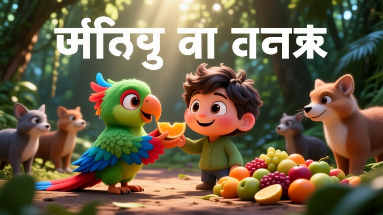 Greedy Parrot Meethu Learns to Share | Moral Story for Kids”