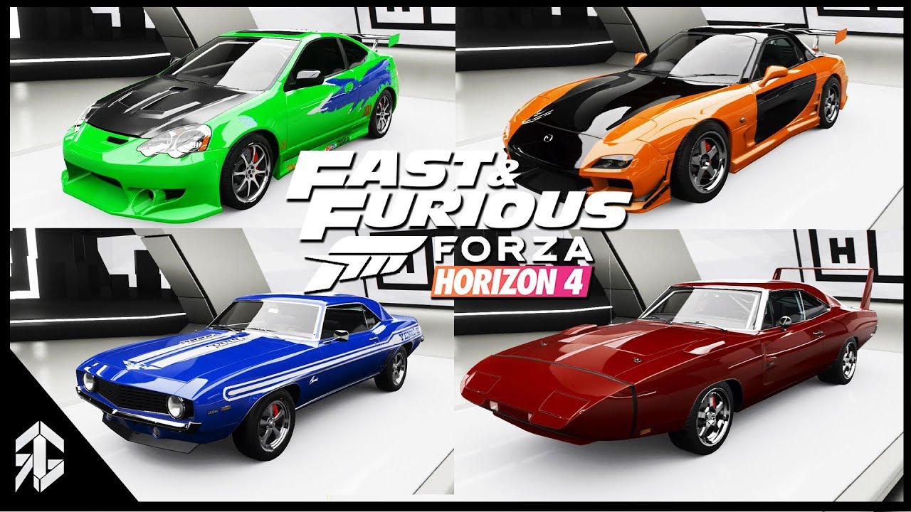FAST AND FURIOUS 1-8 ALL CARS IN (FORZA HORIZON 4)