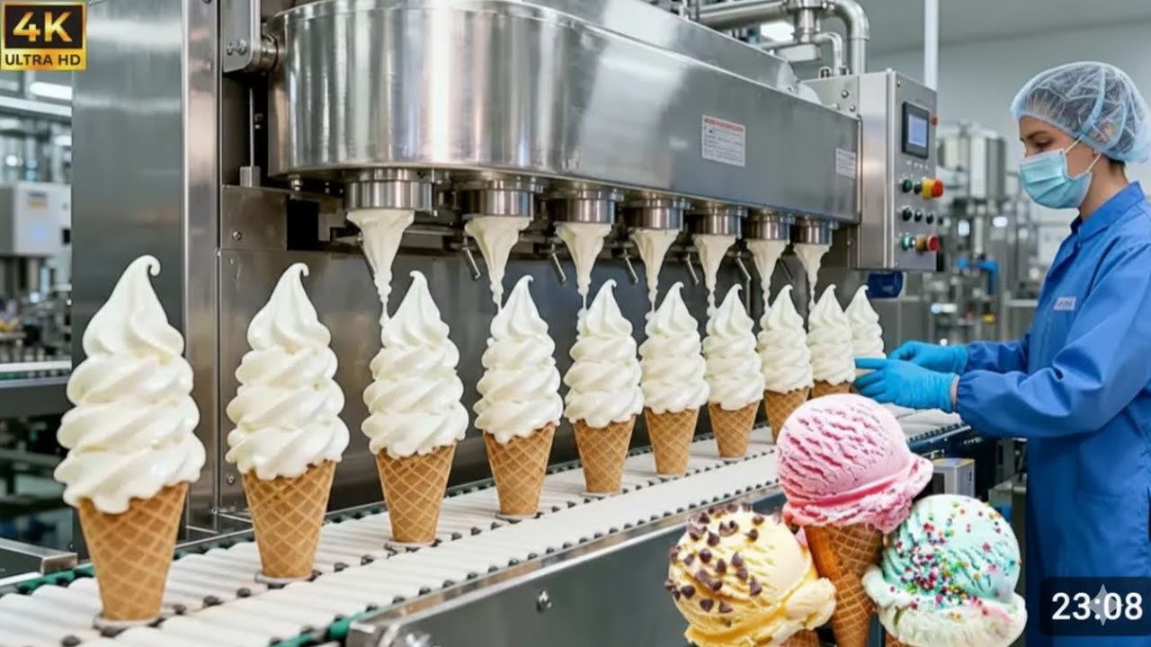 Nadie te muestra esto 😱 | Cómo se hace el helado en fábricas modernas