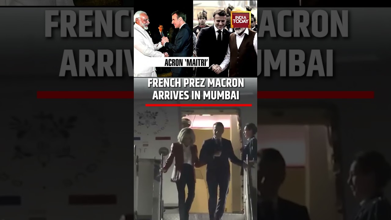 Prez Macron In India | Emmanuel Macron Land in Mumbai Ahead Of AI Summit #france #emmanuelmacron