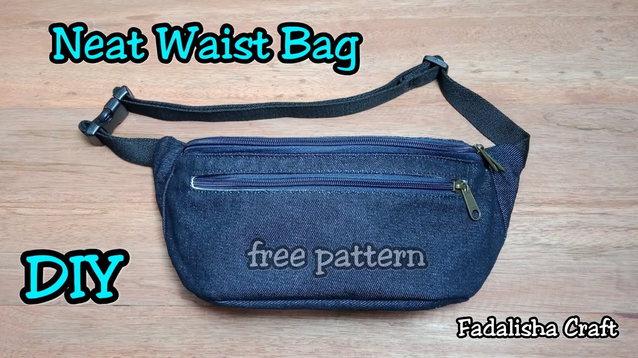 Membuat Tas Pinggang Rapi dan Mudah, DIY Neat Waist Bag / Fanny Pack Tutorial