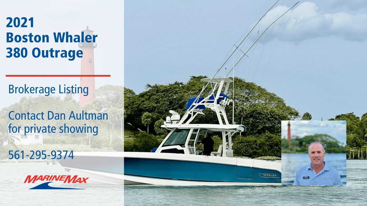 ПРОДАЕТСЯ | Boston Whaler 380 Outrage 2021 года выпуска | Брокерская компания | MarineMax Jupiter