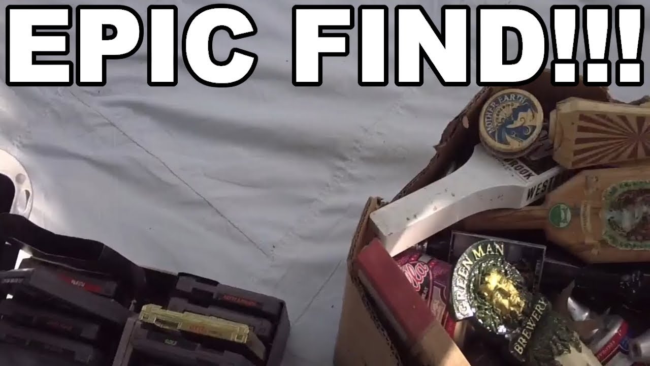 Live Flea Market/Yard Sales Video Game Hunting! Ep. 50 - $1000+ IN BEER TAPS!! - Pickups!