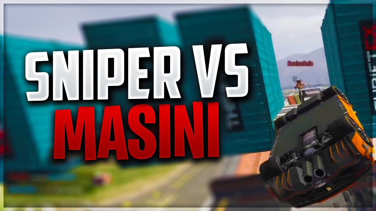 GTA5 GENIAL! SNIPER vs MASINI ROTITOARE!