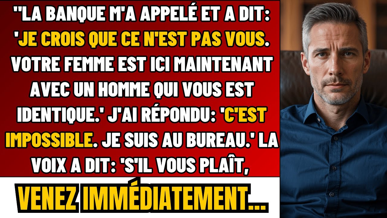 BANQUE M’a Appelé: « Votre ÉPOUSE Est Ici Avec Un Homme Qui Est IDENTIQUE À Vous. Vous En VOYAGE ? »