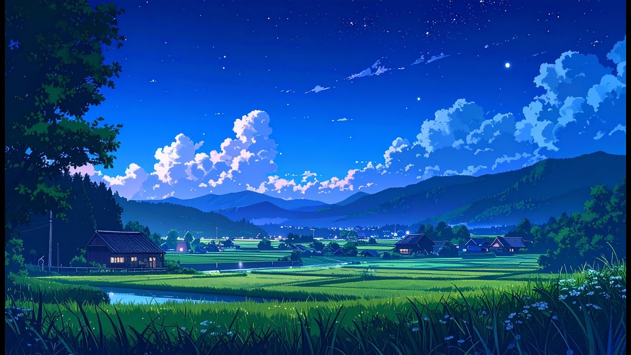 日本の田舎の夜 × Lofi Beats / 静かな風景と音楽 | 勉強・作業・リラックスBGM