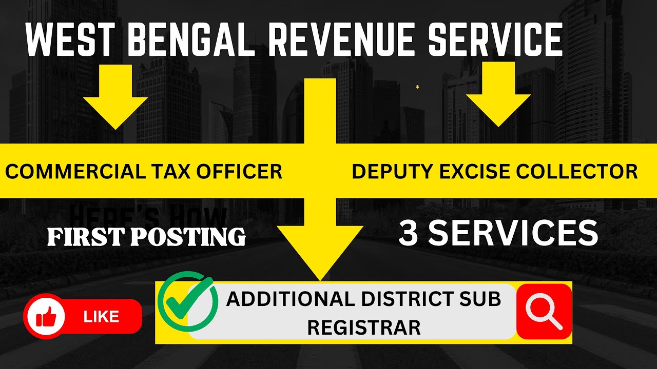 WEST BENGAL REVENUE SERVICE- Additional District Sub Registrar Post Details #wbcs #wbrs #topper