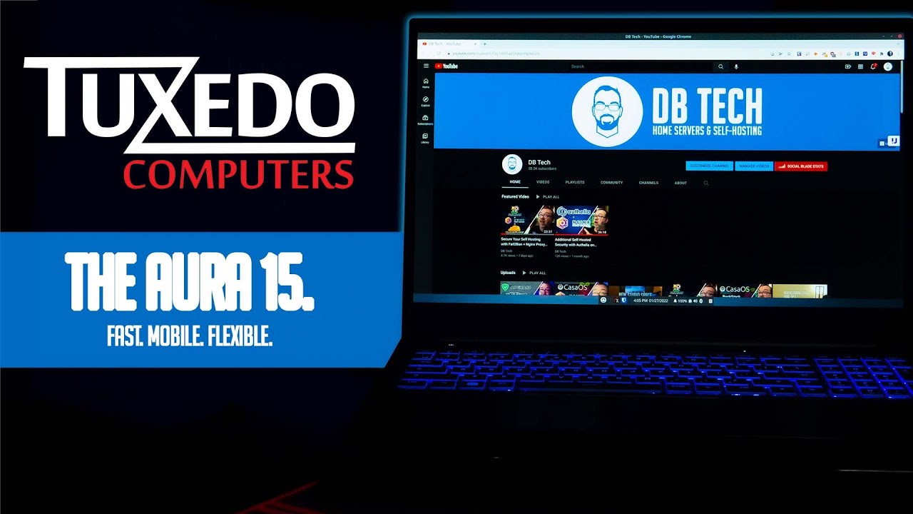 Fast. Mobile. Flexible. The Linux-based Aura 15 Laptop from Tuxedo Computers!