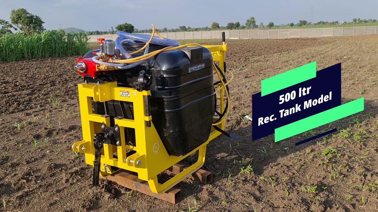 call 8602939573 Vasundhara Tractor Mounted Spray Pump 500 Ltr (Rectangular Tank)