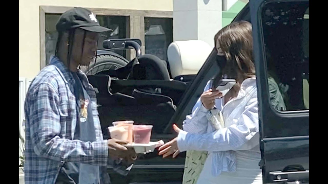 Travis Scott and Kylie Jenner seen picking up smoothies in Calabasas