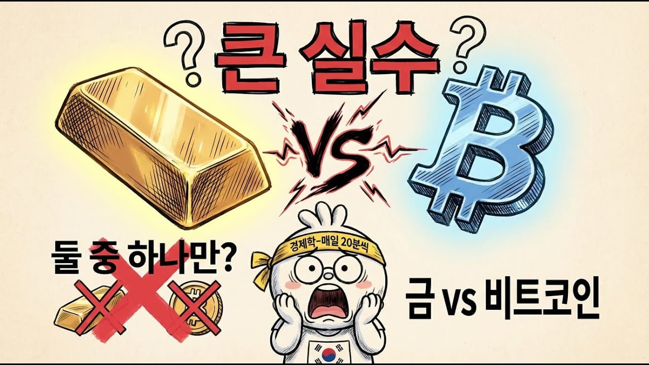 금 vs 비트코인, 뭘 사야 할까 둘 중 하나만 고르면 '큰 실수'입니다 |경제학-매일 20분씩