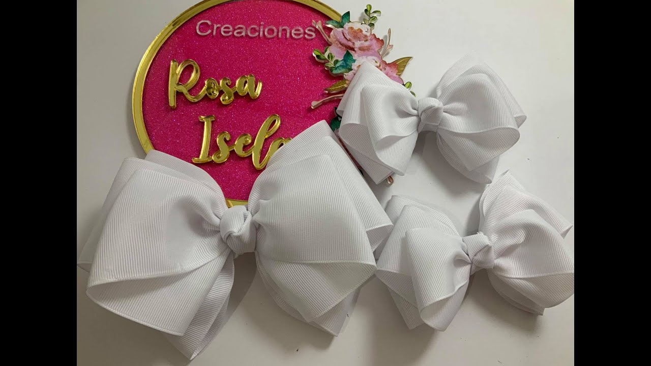 Mo&ntilde;os escolares en blanco, grande y par VIDEO No.917 Creaciones  Rosa Isela