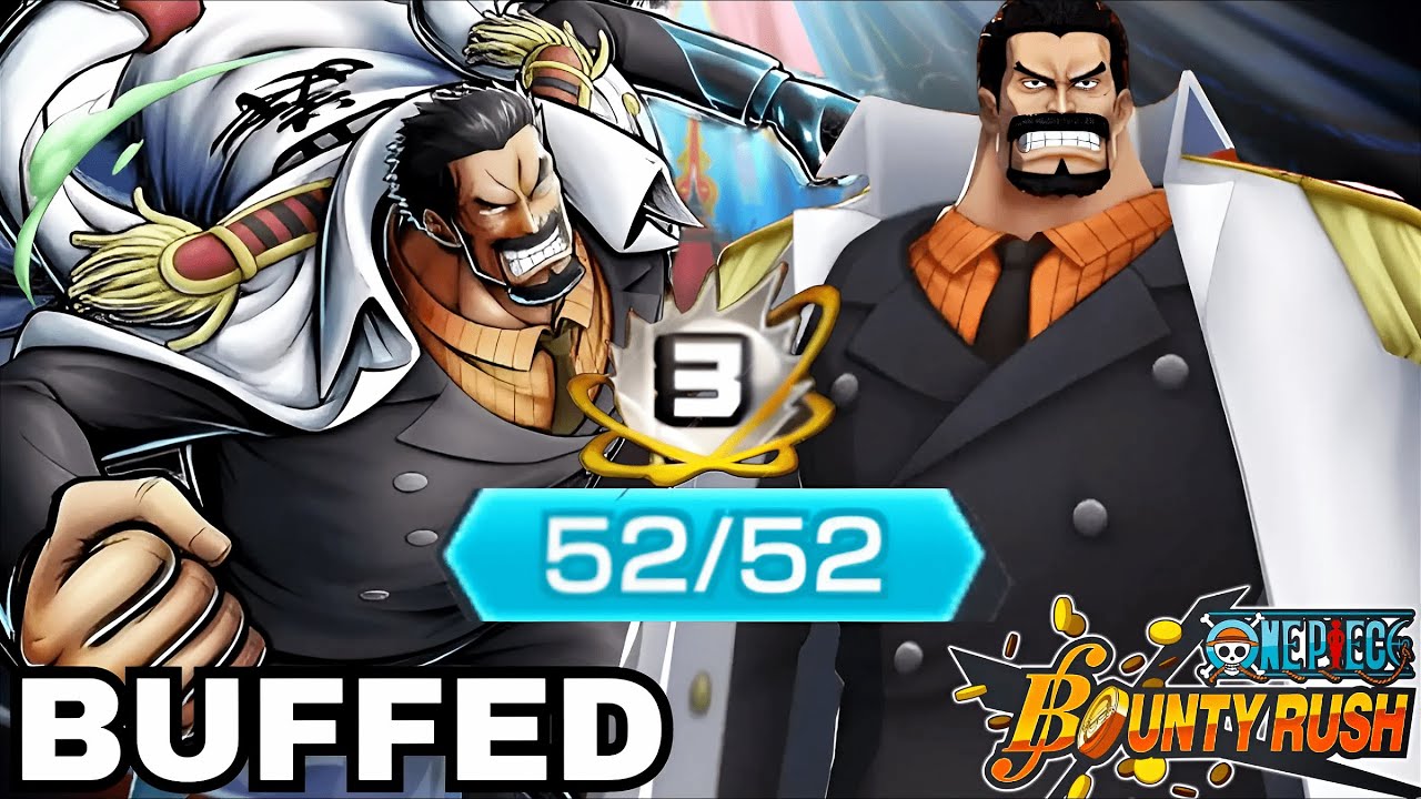 52/52 BOOST 4 BUFFED PRIME GARP GAMEPLAY ONE PIECE BOUNTY RUSH OPBR