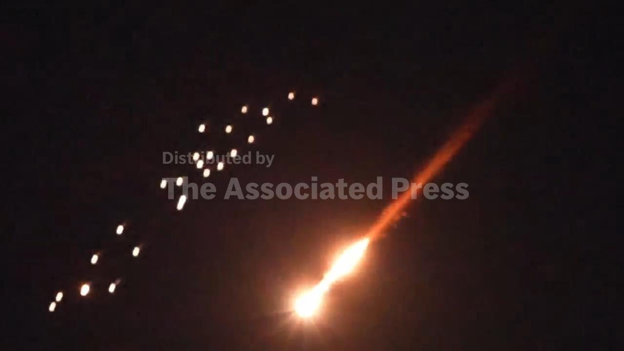 Video shows what appears to be Iranian ballistic missiles flying over Jerusalem area