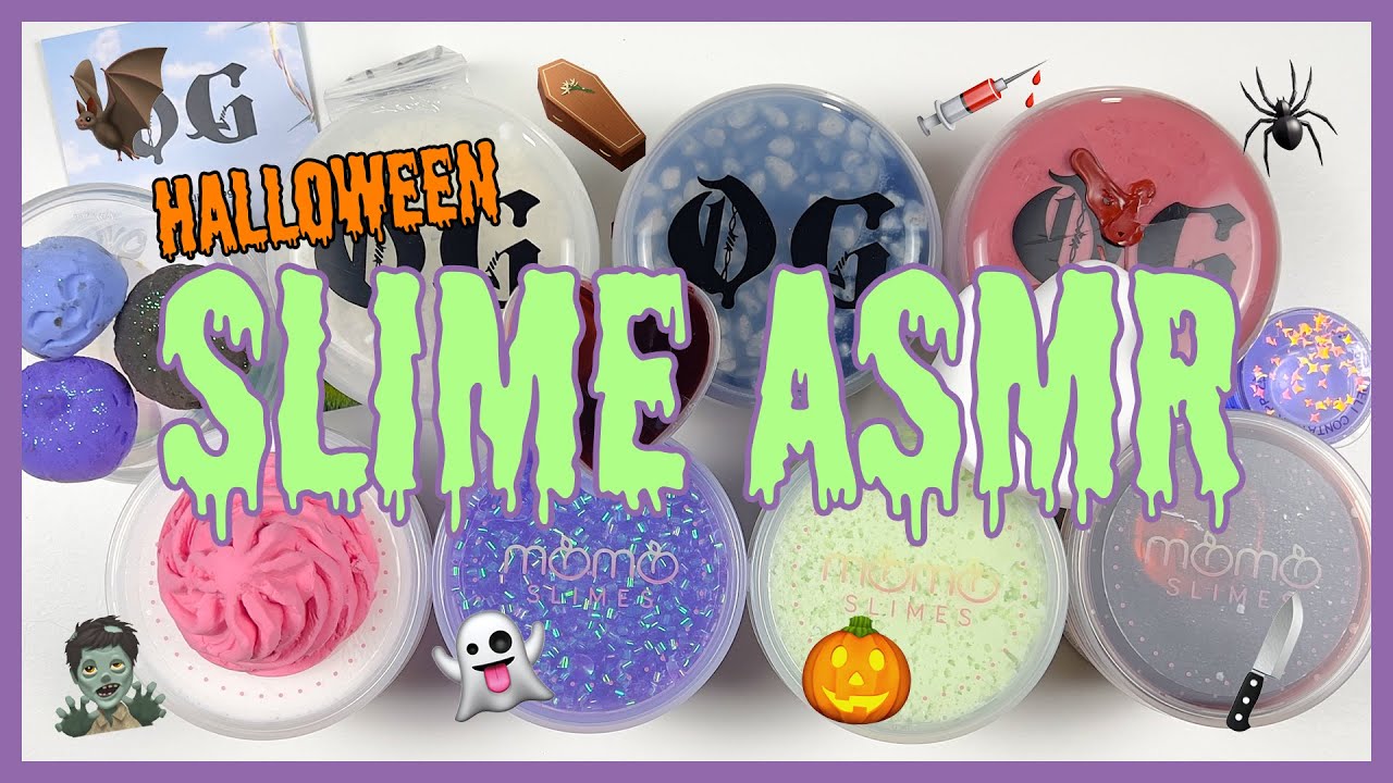 SATISFYING SLIME ASMR IN 4K 👻 | $100+ OG & Momo Haloween Slimes