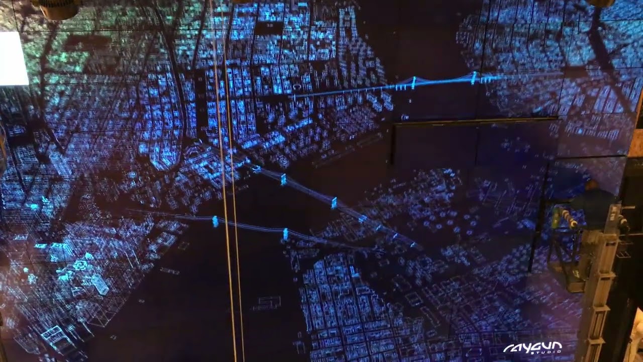 Virtual flythorough New York City on Samsung 837 Washington Store&rsquo;s giant video wall