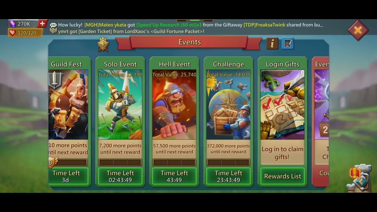 Lords Mobile 22 January 2026 Packs and Hunting Monsters