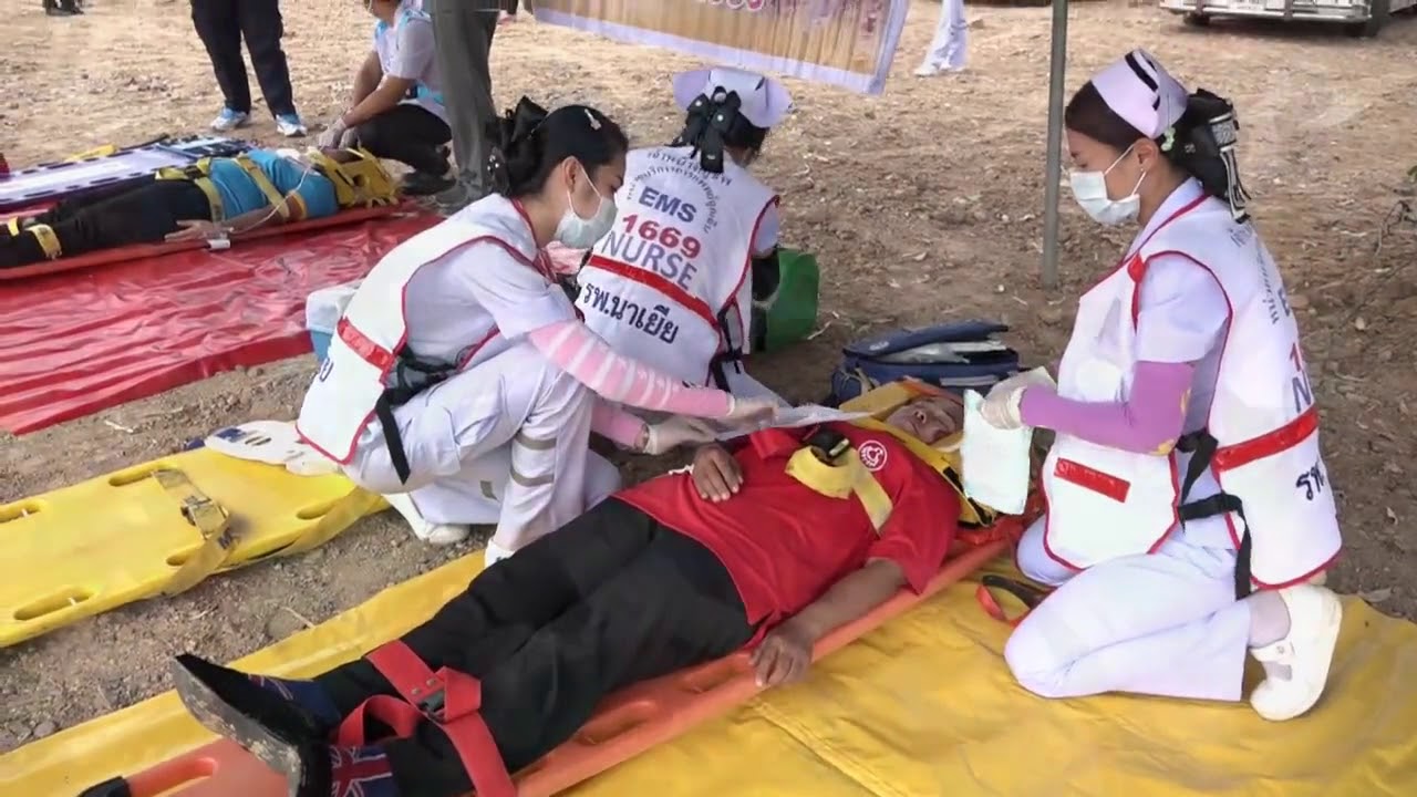 ซ้อมแผนรับอุบัติเหตุหมู่ รพร.เดชอุดม ปี 61