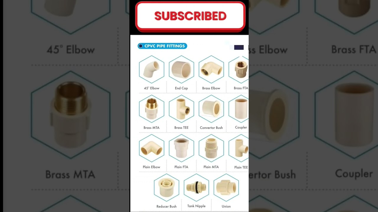 plumbing materials name and pictures|| #shorts #plumbing