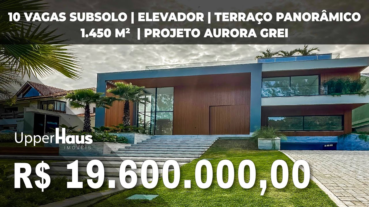 MEGA MANSÃO no fantástico condomínio Mansões! 1.450 m² de infra fora da curva! Projeto Aurora Grei