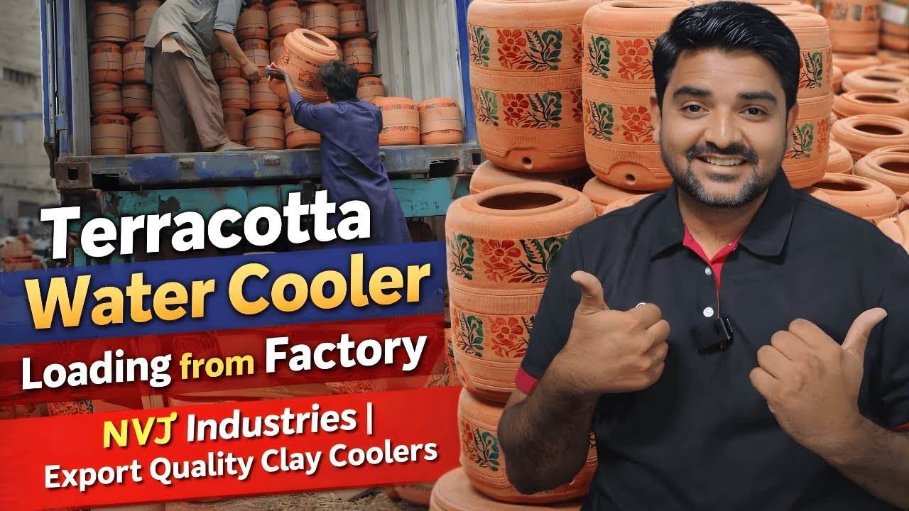Terracotta Water Cooler Loading from Factory | NVJ Industries | Export Quality Clay Coolers