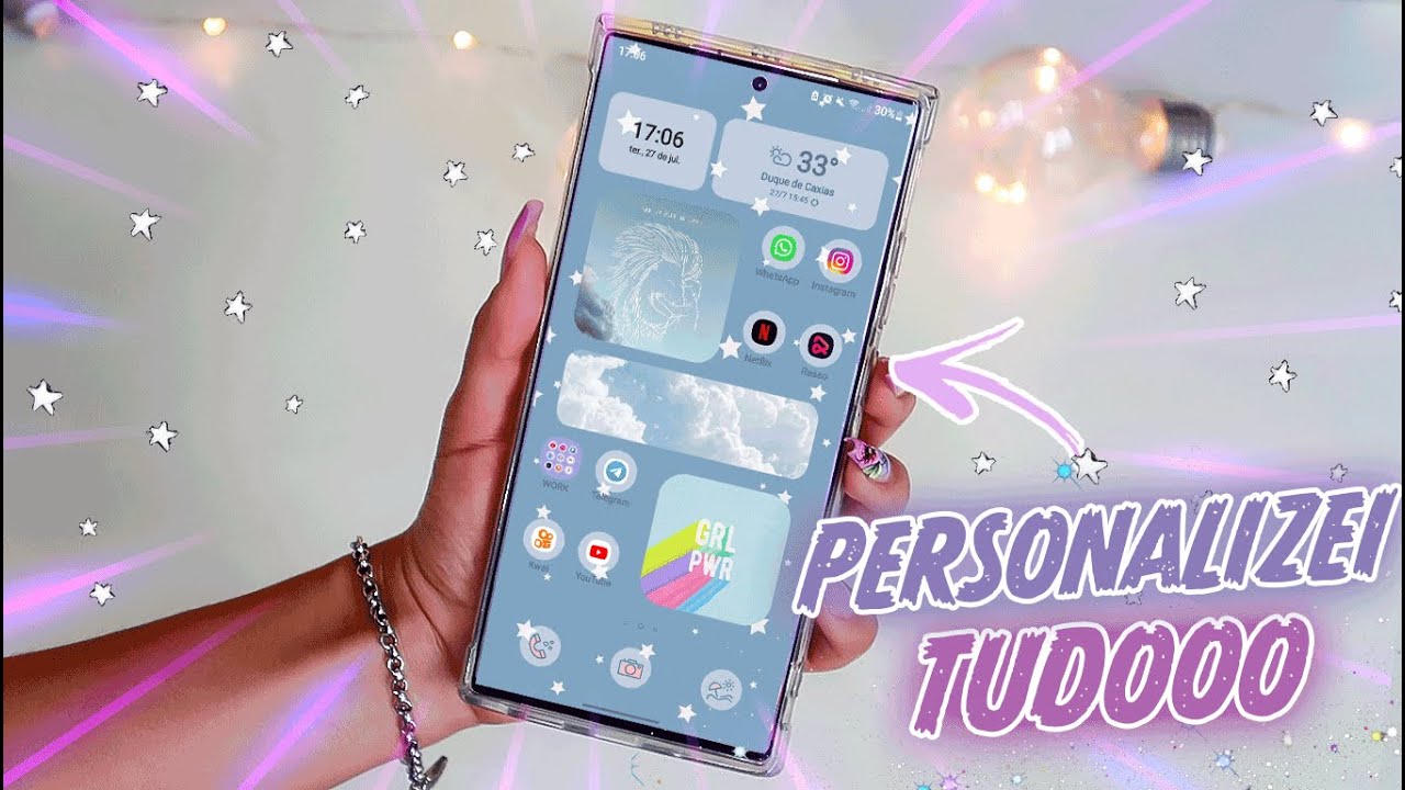 ORGANIZAÇÃO NOVA DO MEU NOTE 20 ULTRA | PERSONALIZAÇÃO AZUL