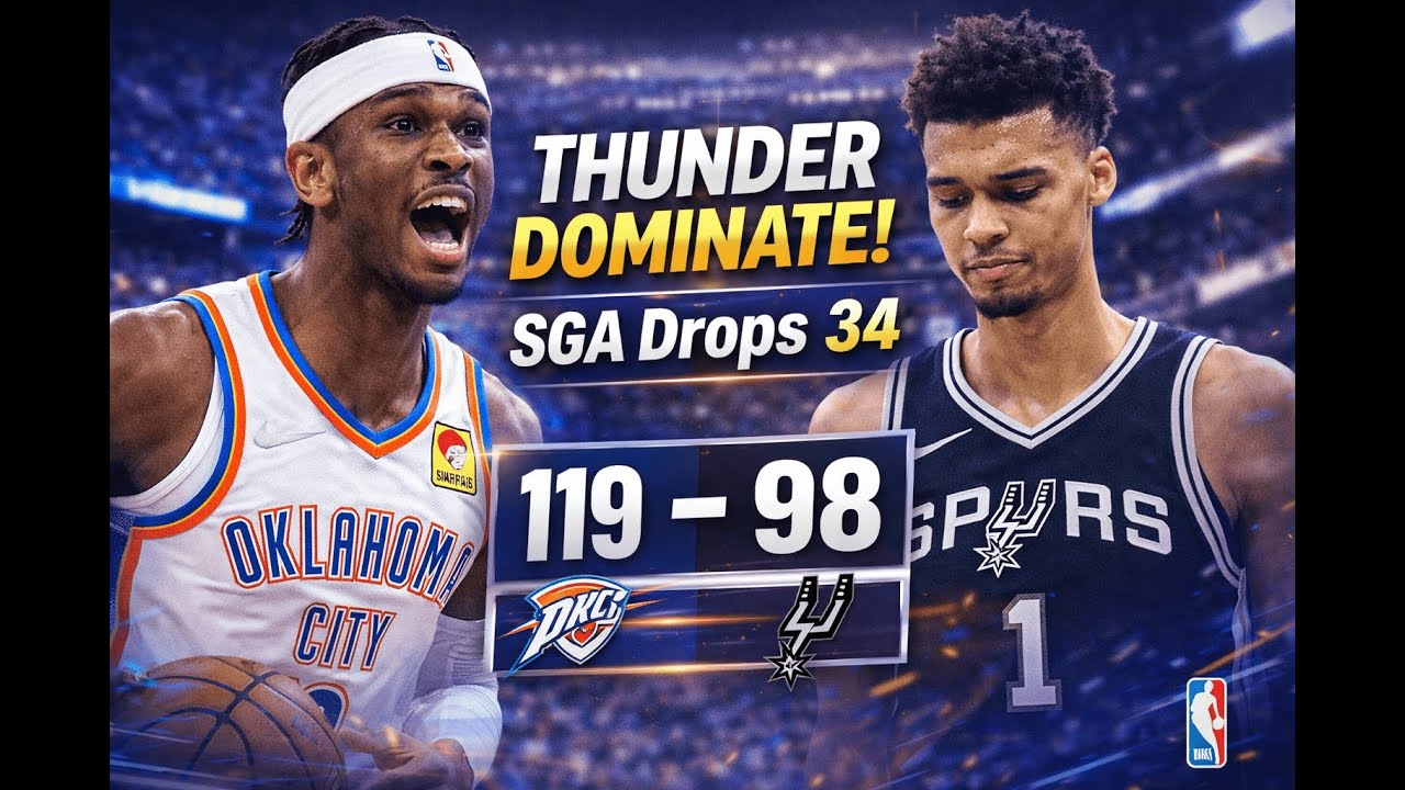 Thunder 119–98 Spurs Gilgeous Alexander Drops 34  NBA Recap