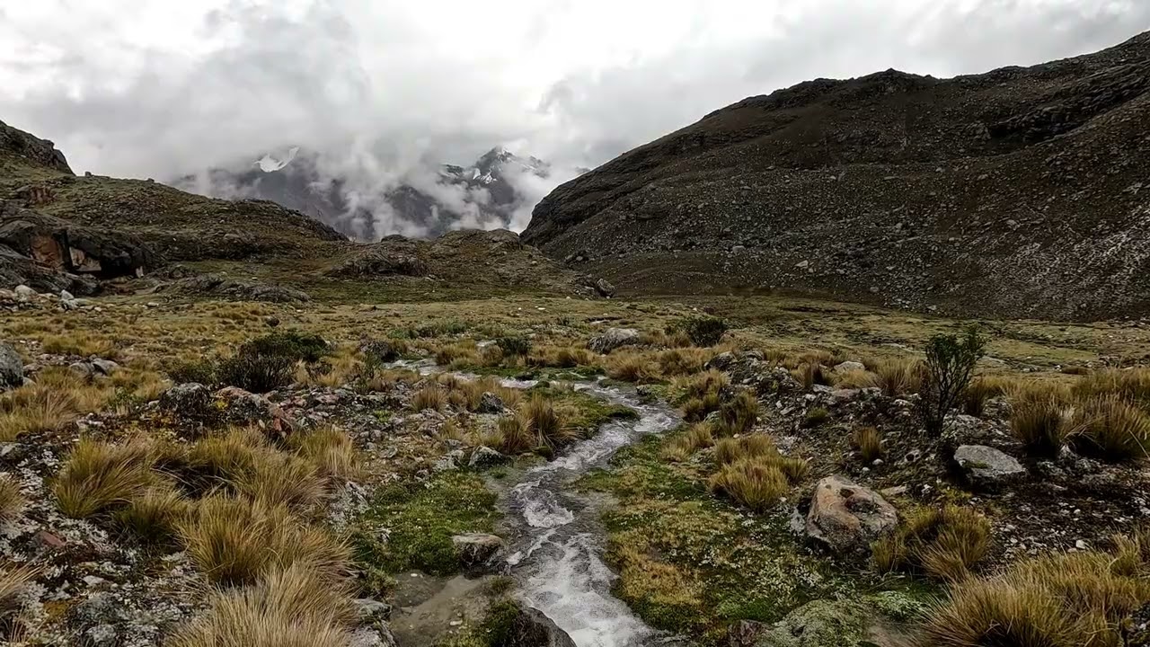 POV: solo trekking through unexplored areas in the Andes