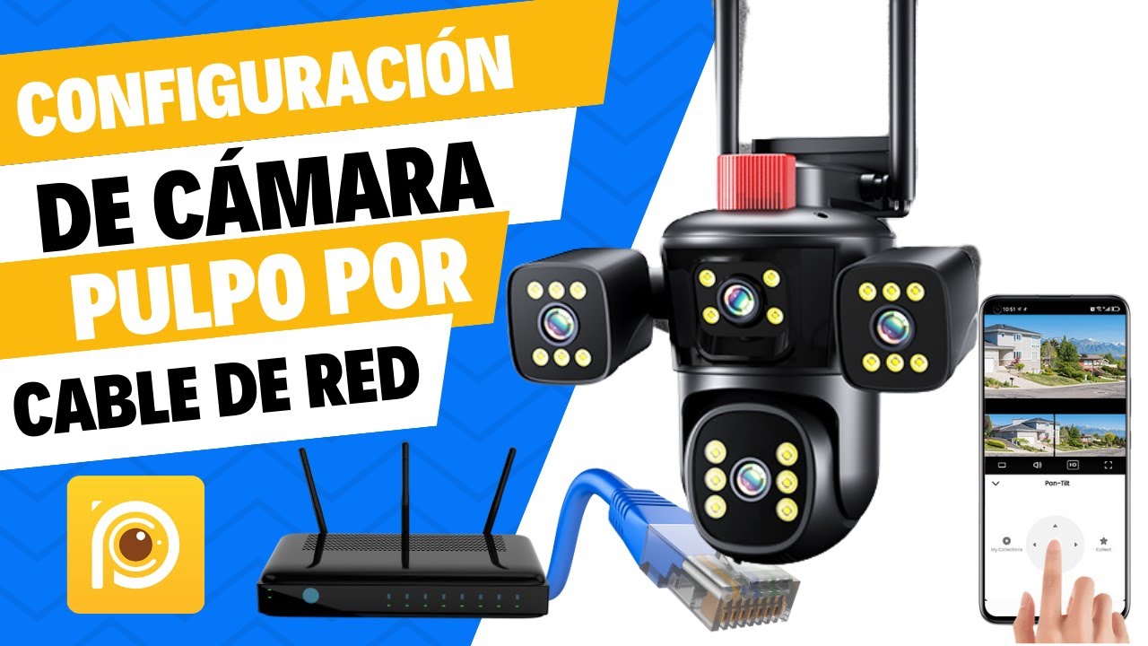 ¿Cómo configurar mi cámara PULPO con cable de red? 🤔 App IPC360 HOME I Rápido y fácil ✅