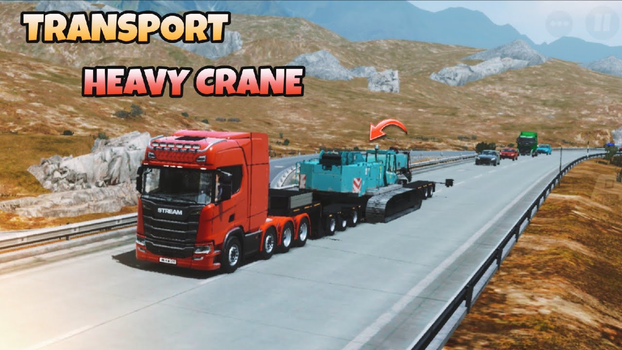 Truck Of Europe 3 - Transport Heavy Crane 