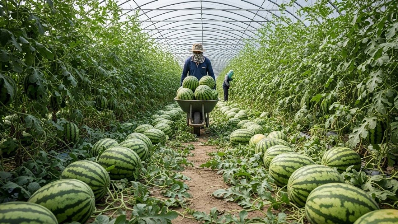 Japanese Watermelon Farming – Cultivation and Harvesting Process