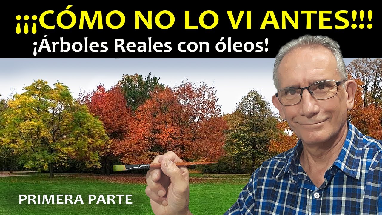 🎨 Cómo PINTAR ÁRBOLES REALES con ÓLEOS o ACRÍLICOS  y la MEZCLA DE SUS COLORES 😲👌