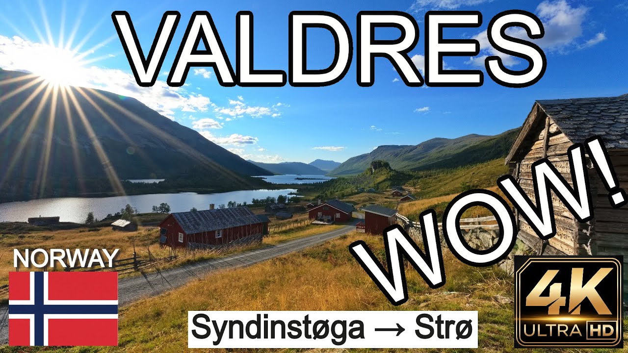 Biltur i Valdres - Syndinstøga til Strø - Vakkert stølslandskap