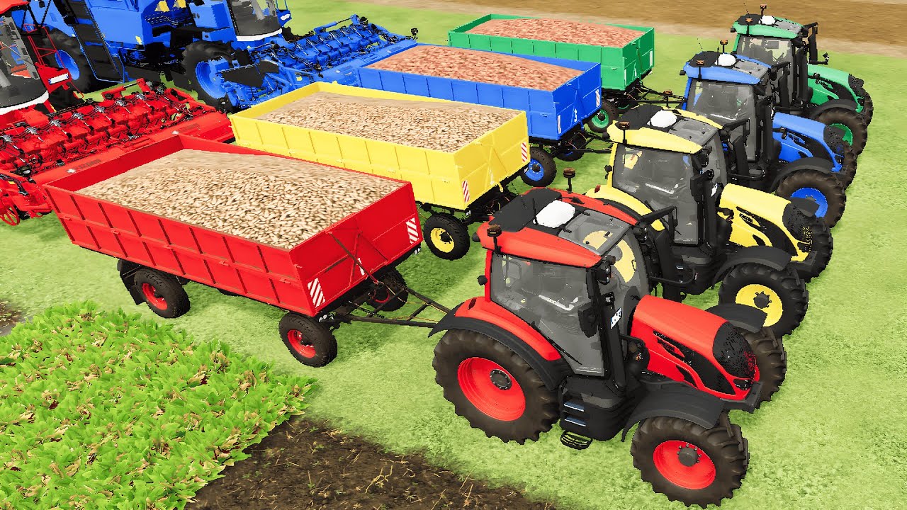 Colors Farming Adventure! 🎡 Sugar Beet Harvesting with Mini Tractors 🚜 - Farming Simulator 22