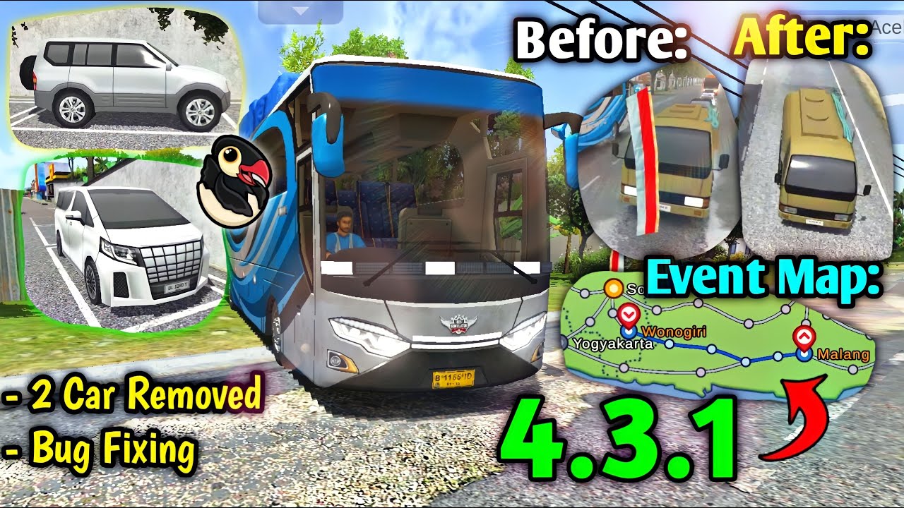 🚚New Update 4.3.1! - Added New Banner and Removed Cars in Bus Simulator Indonesia 🏕 | Bus Gameplay