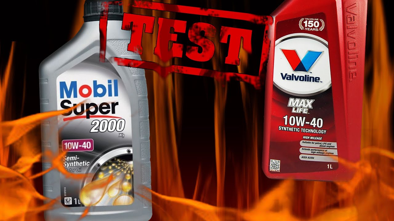 Mobil Super 2000 10W40 kontra Valvoline Maxlife 10W40 Clean Test 400&deg;C