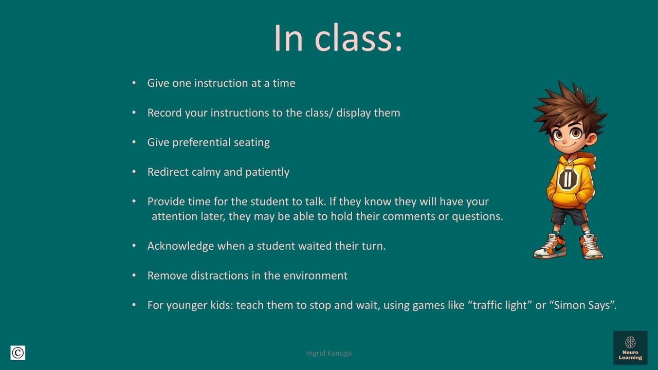 Response Inhibition Classroom Strategies
