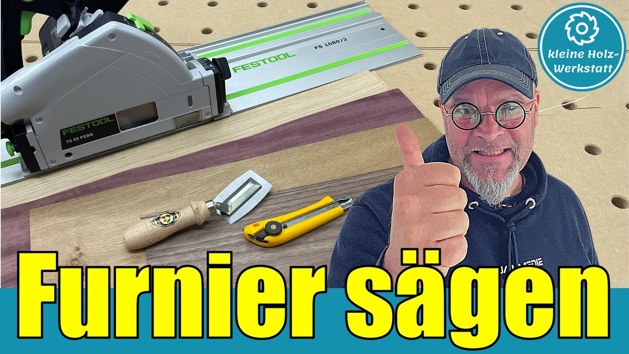 Wie sägt man Furnier ?⏐ich zeige Euch meine Methoden⏐kleine holzwerkstatt