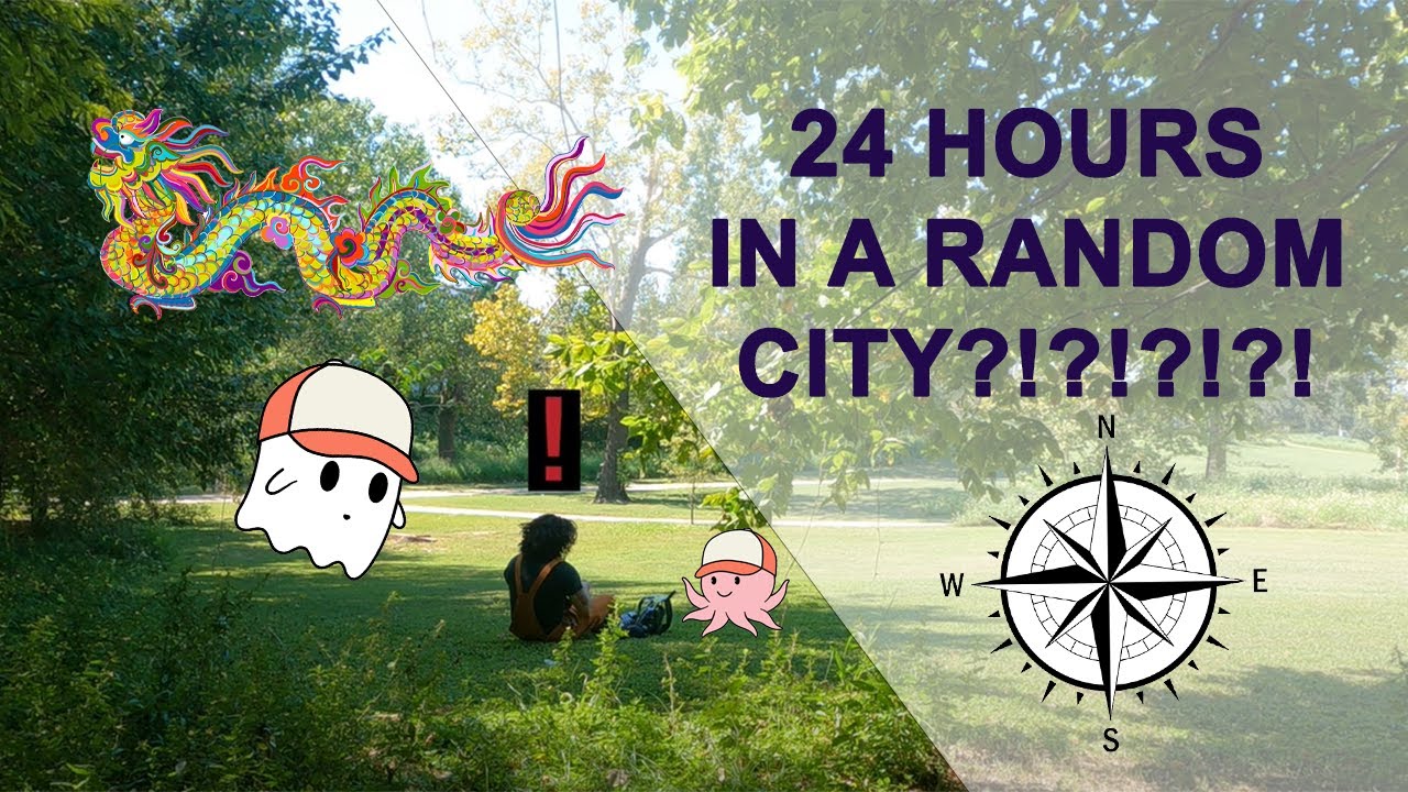 I Spent 24 HOURS in a RANDOM CITY?!?!?! (Travel Vlog + Art Vlog)