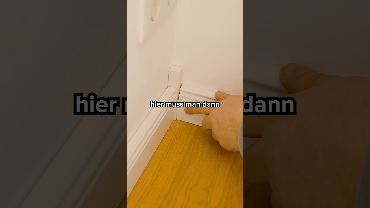 Fu&szlig;leisten Innenecke ohne Gehrung #diy #fu&szlig;leiste #sockelleisten #renovieren #handwerk