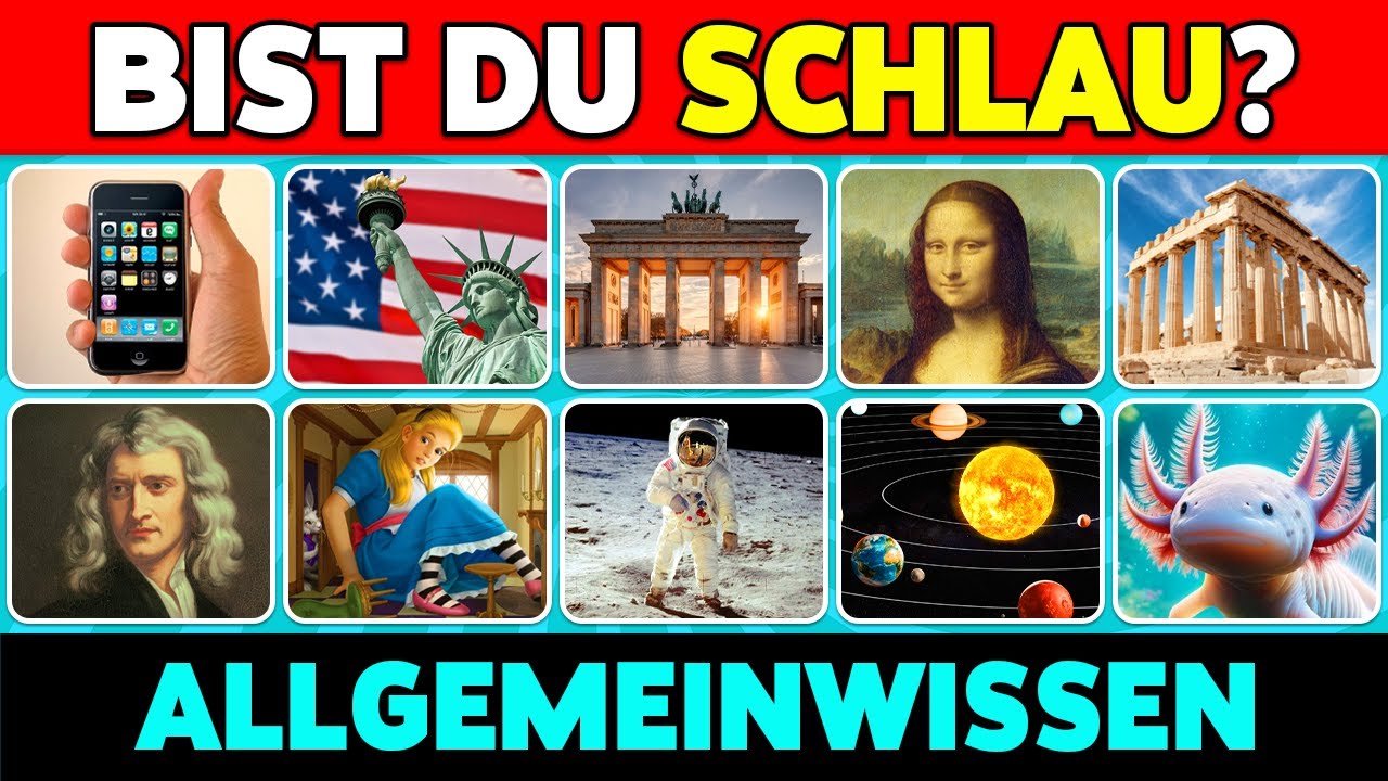 🧠 Wie Schlau Bist Du? 😏 100 Allgemeinwissensfragen 📚