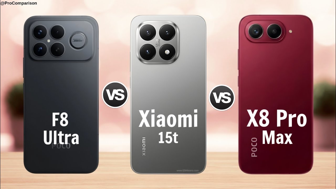 Poco F8 Ultra 5G vs Xiaomi 15t 5G vs Poco X8 Pro Max 5G || Full Comparison 
