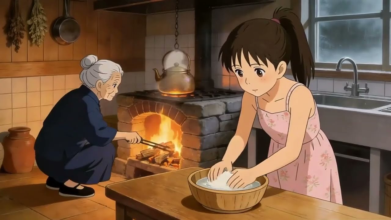 Seeking light in the bamboo forest #healing #ghibli #animation #studioghibli 