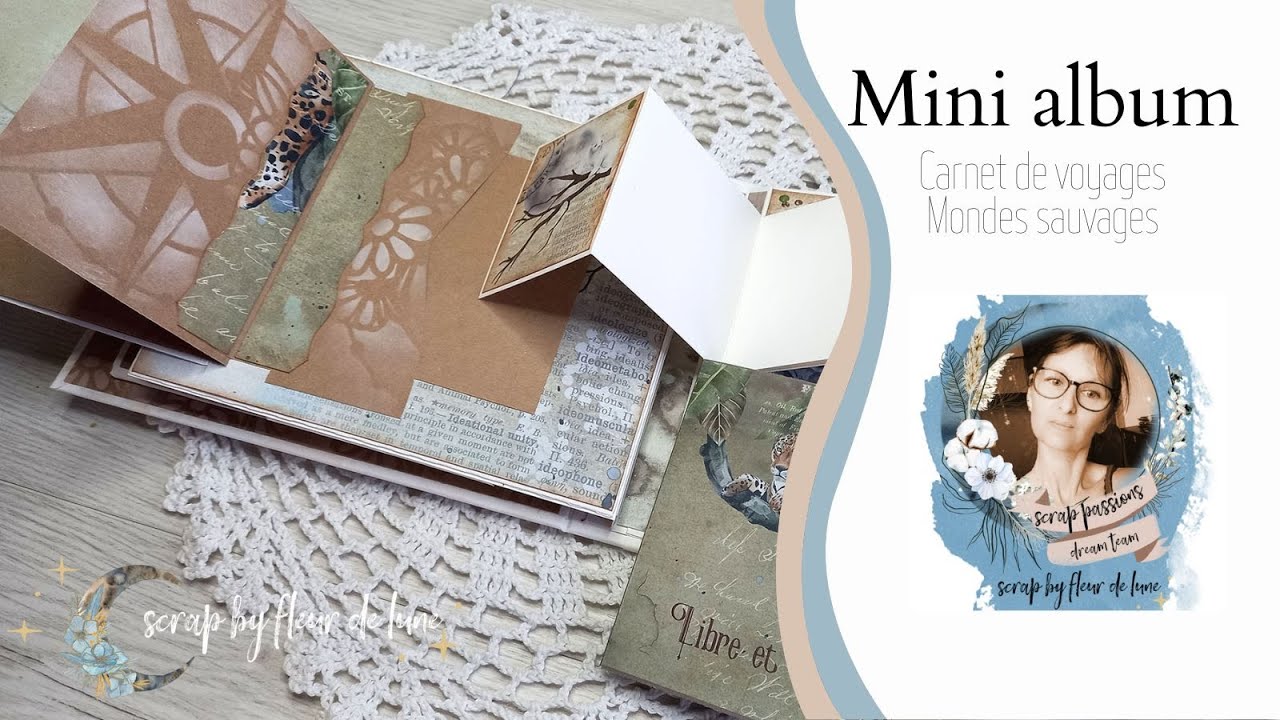 Mini album Scrap Carnet de Voyage Monde sauvage